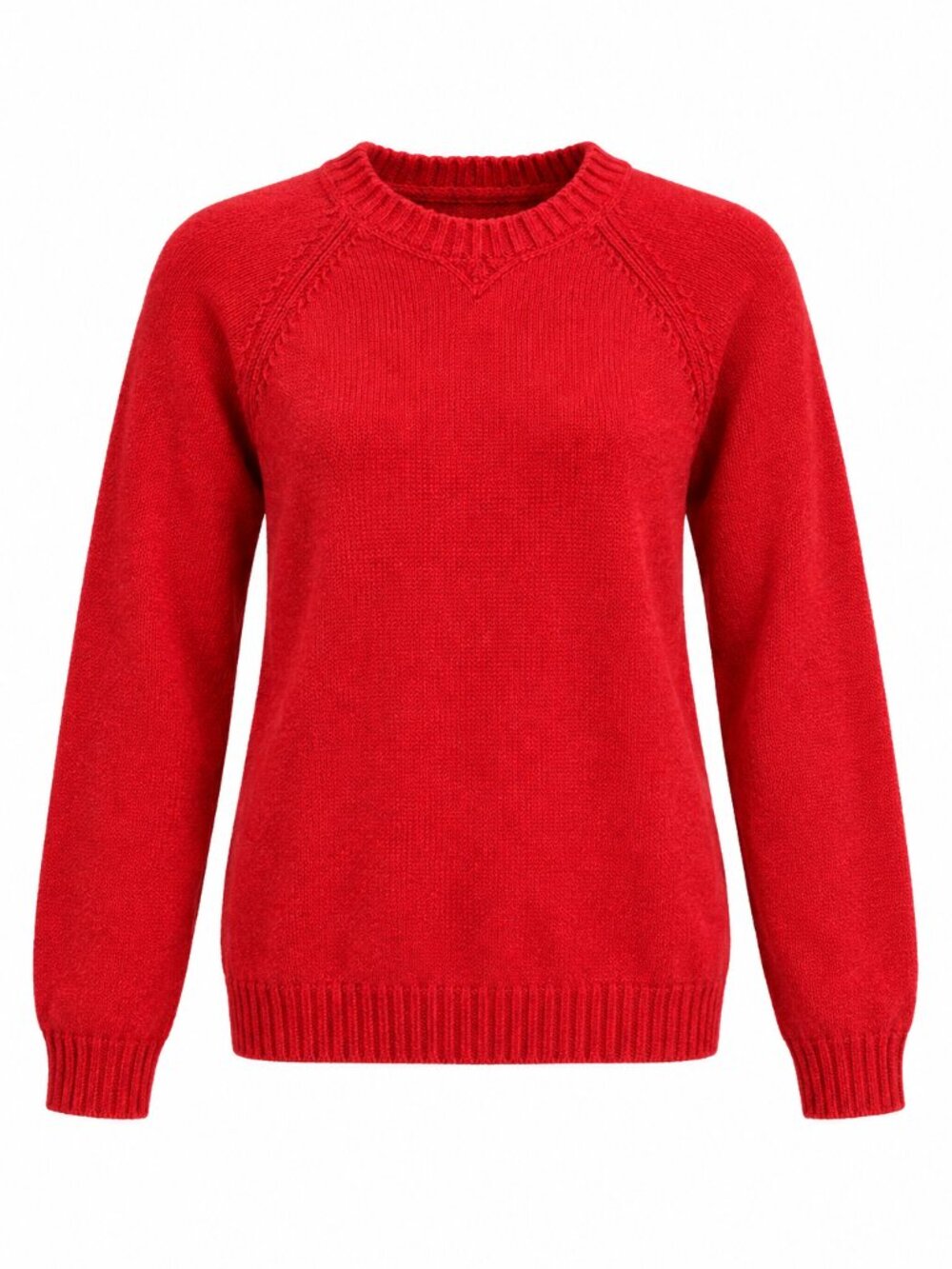 100% Cotton Lands’ End Kids’ Red Knit Sweater Size L Preppy Unisex